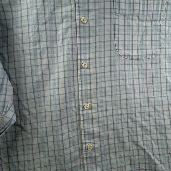 Peter Millar Men Button Up Shirt Long Sleeve XL Blue Orange Check Cotton Adult - Picture 10 of 14